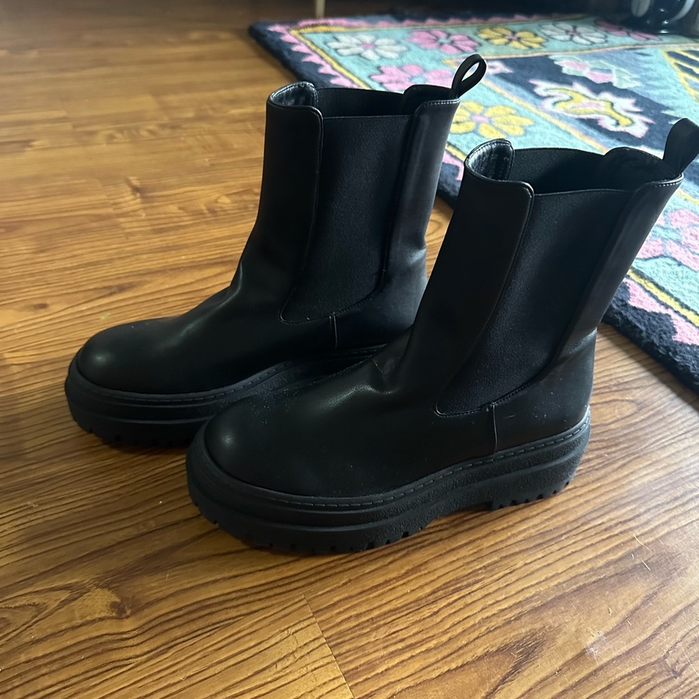 Platform Black Boots - image 4